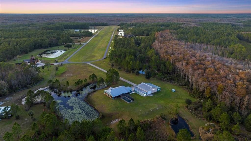 Aerial of estate