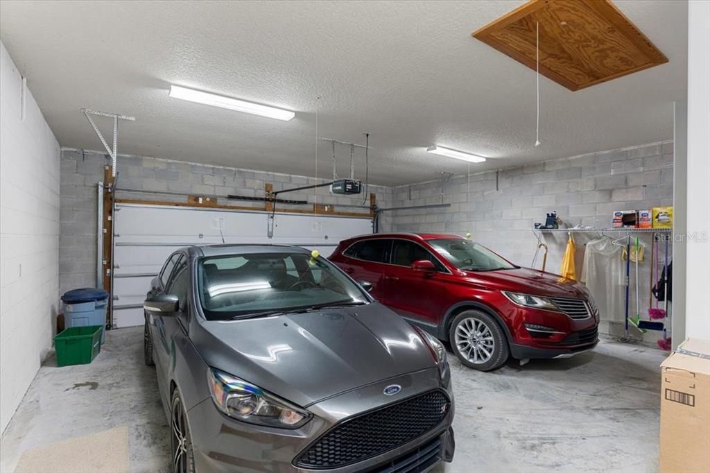2 car garage attached to main home