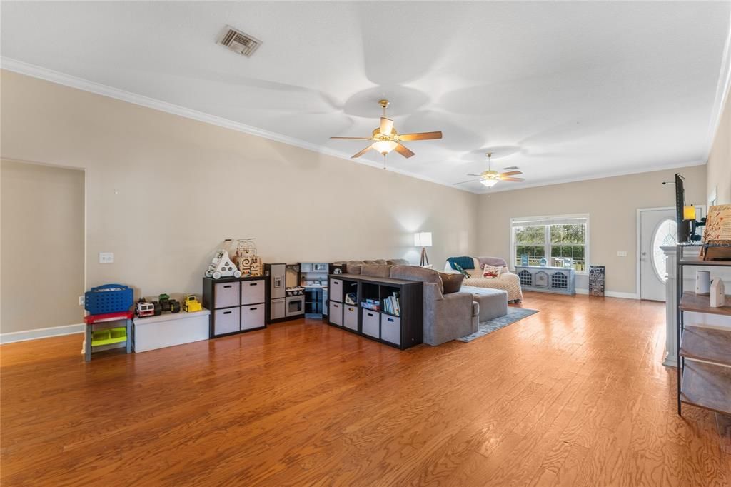 Overflow living room space