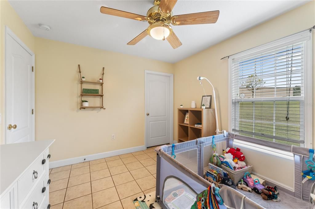 Bedroom #3 with large walk-in closet