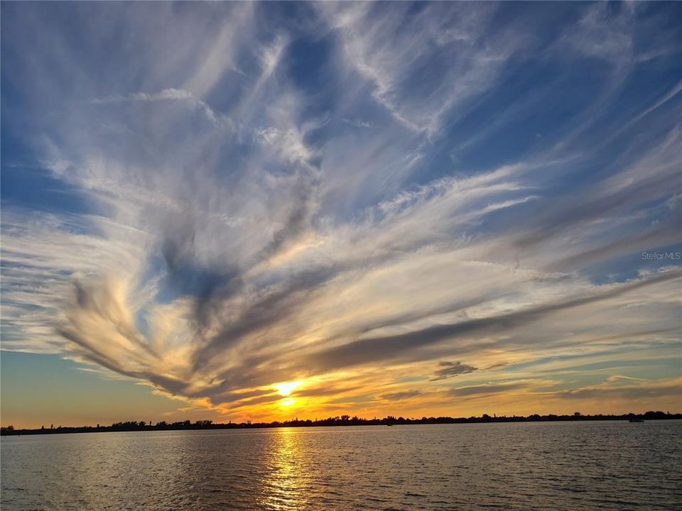 The skies are sharing the views and showing off from this property.