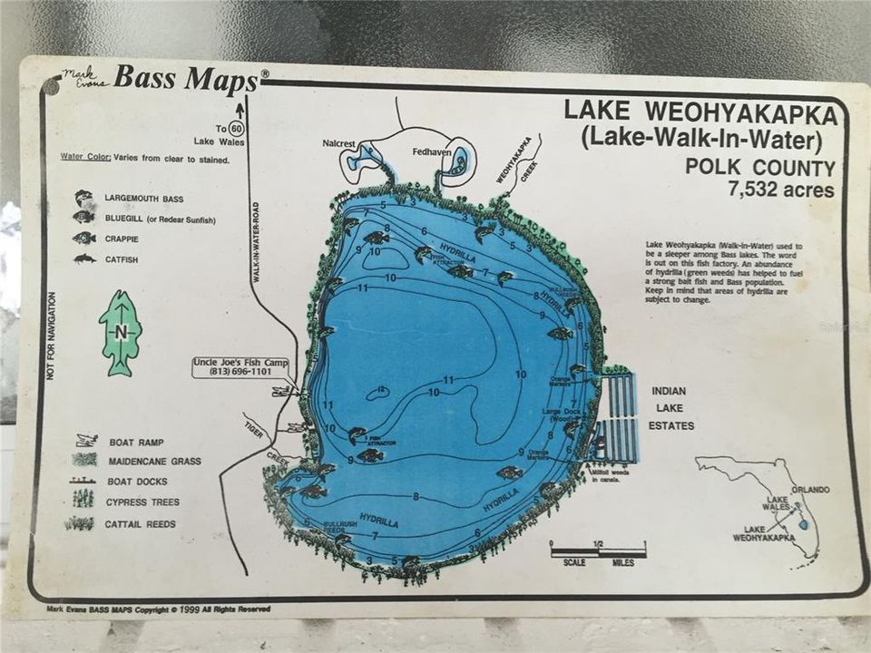 A mapped view of Lake Walk-In-Water.