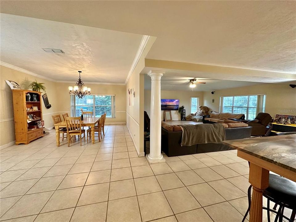 Formal Dining Room and Family Room