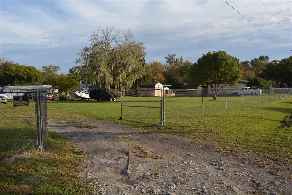 Entrance currently being used from Frances Avenue