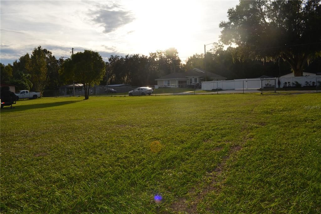 View looking towards the right side of the lot towards Frances Avenue