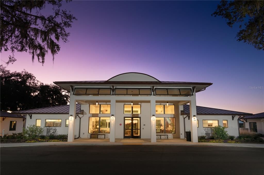 Community Clubhouse at Night