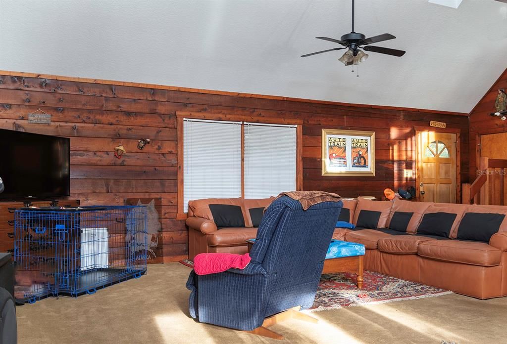 The living room is very large and part of a very open floor plan!