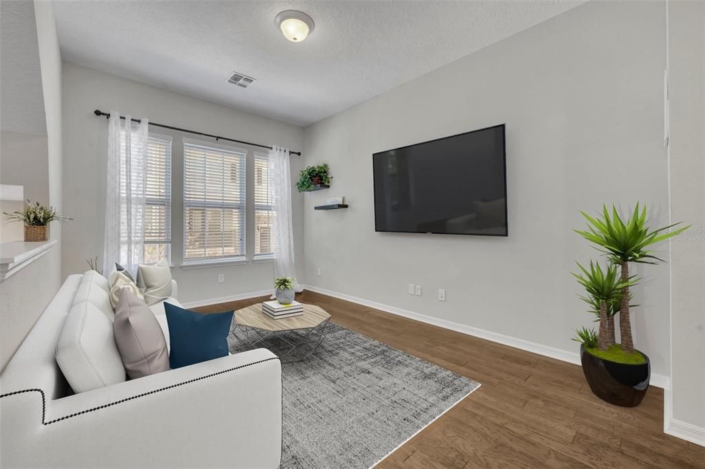 Virtually Staged Living Room on 2nd Floor