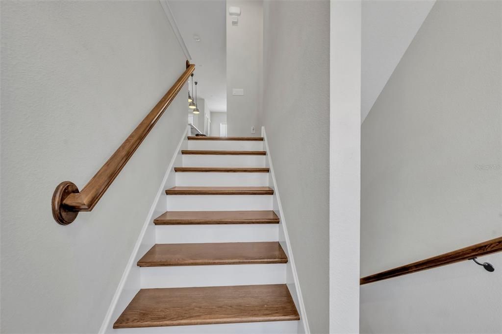 Hardwood Stairs up to 2nd or main floor