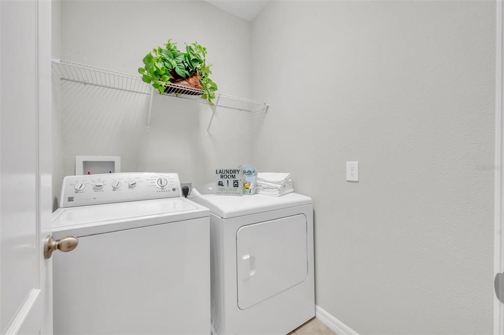 3rd flood laundry room lincludes a full-size Washer & Dryer.
