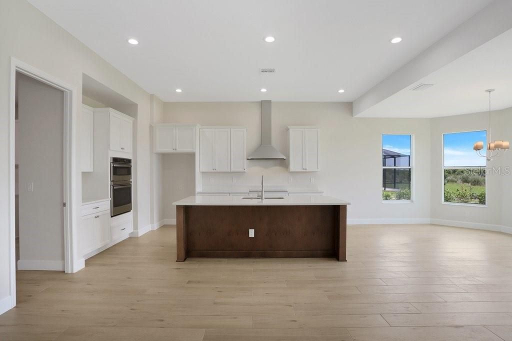 Great Room with Coffered Ceiling