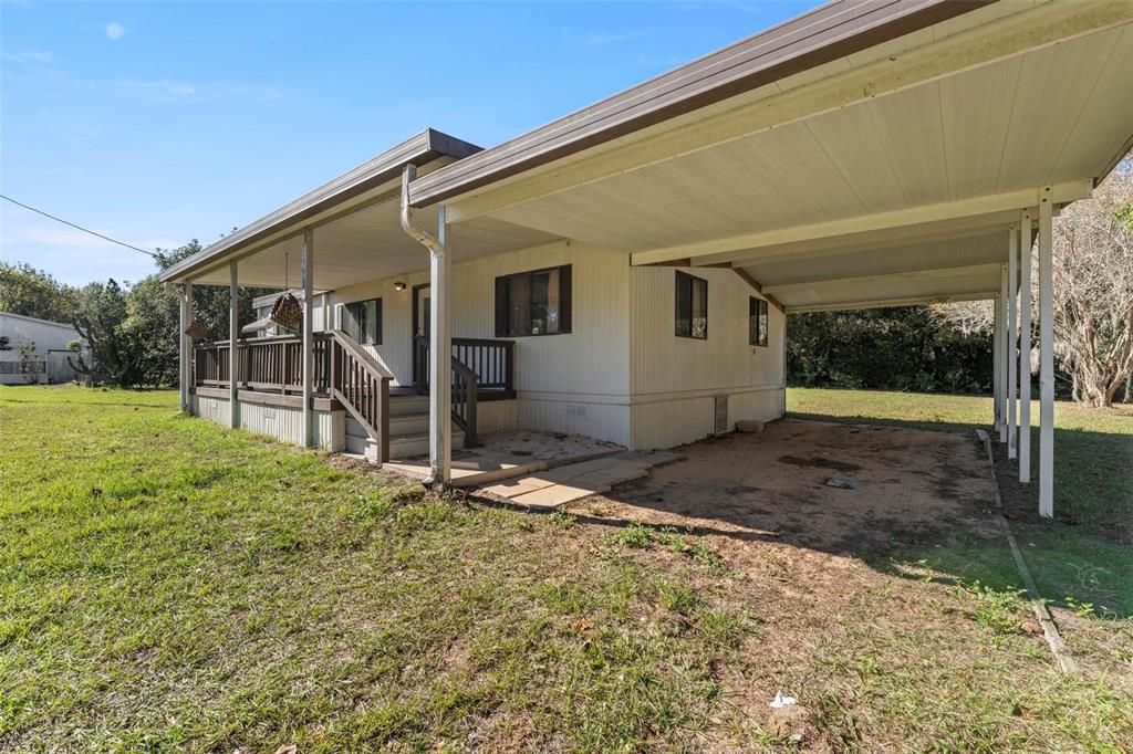 Big, covered carport