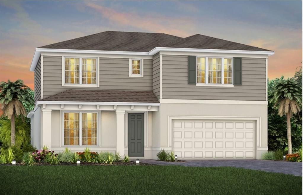 Whitestone Florida Mediterranean FM2 Exterior Design. Artistic rendering for this new construction home. Pictures are for illustrative purposes only. Elevations, colors and options may vary.