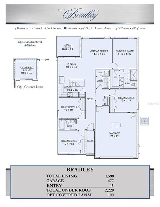 Active With Contract: $437,087 (4 beds, 2 baths, 1598 Square Feet)
