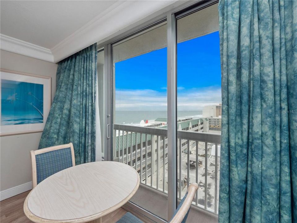 Enjoy the ocean and intercostal views from in the condo and from the balcony.