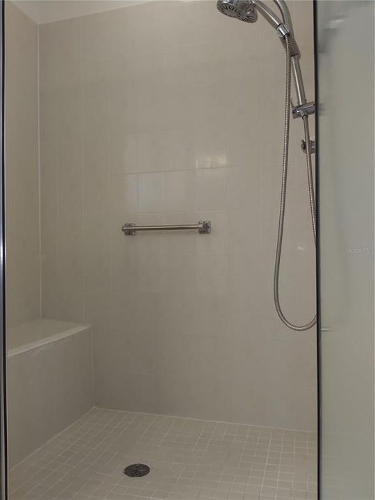Spacious shower in Primary Bedroom