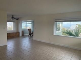 Living Room, Dining Area and Flex Space with Ocean View