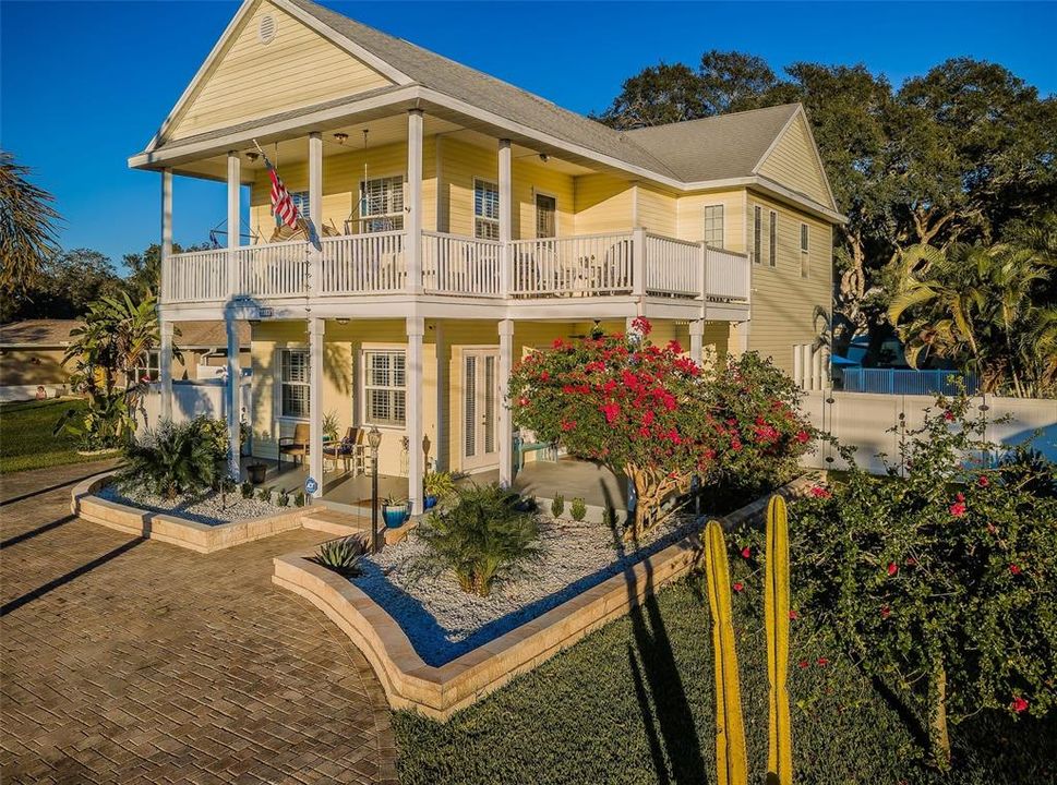 Front of Home Facing Pool and Guest House