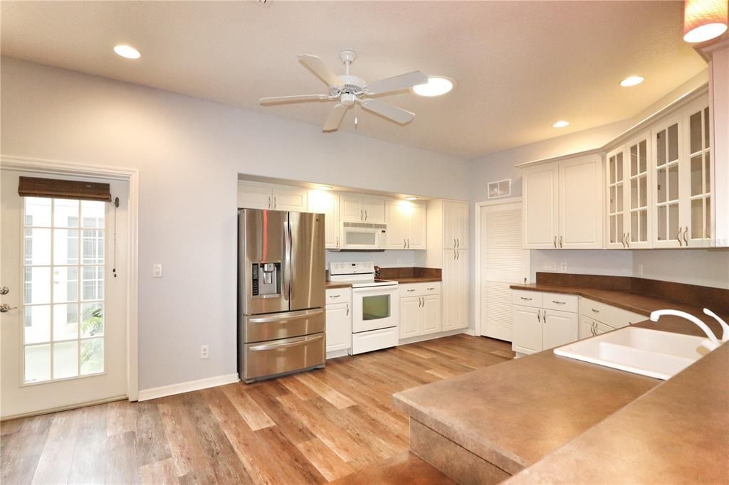 Plenty of cabinet space and a pantry cabinet