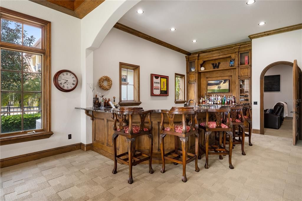 Primary Retreat also enjoys a gorgeous fireplace and views of the pool and 2 acre back yard