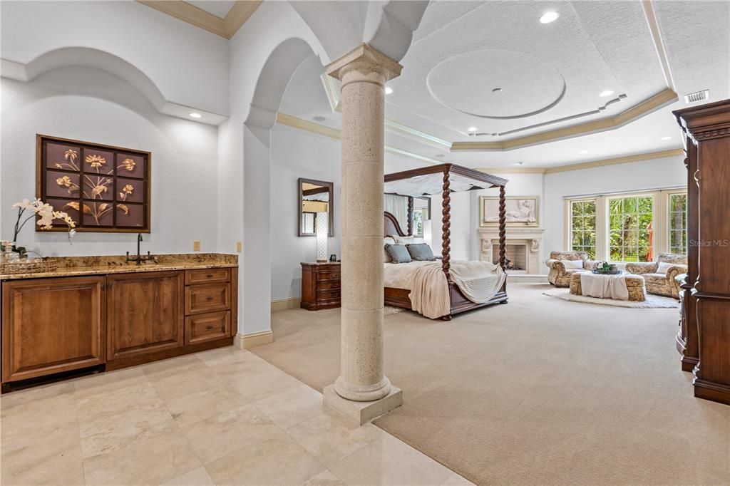 Powder Bath off the wine cellar/dining area