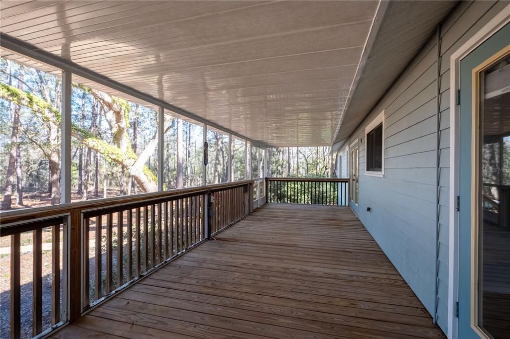 Screened in back porch