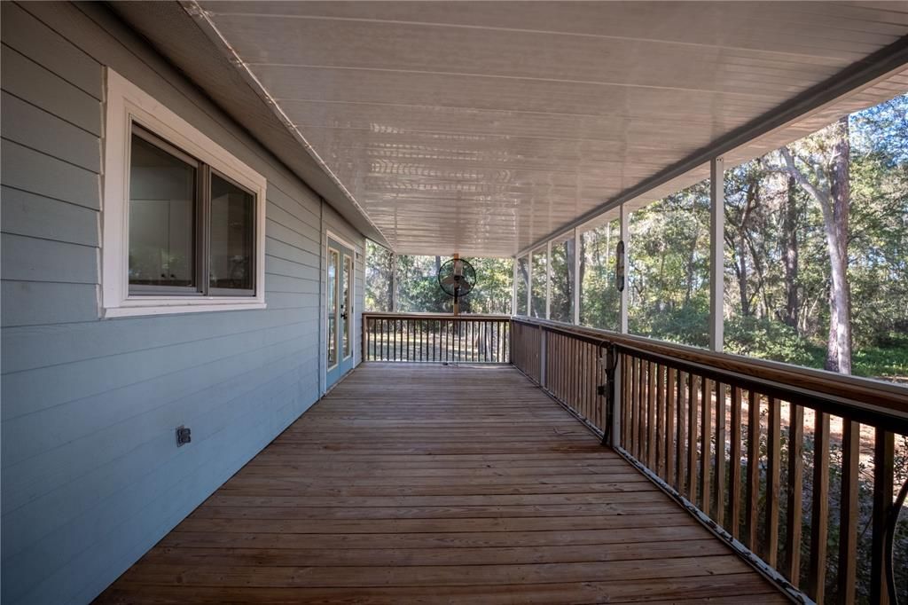 Screened in back porch