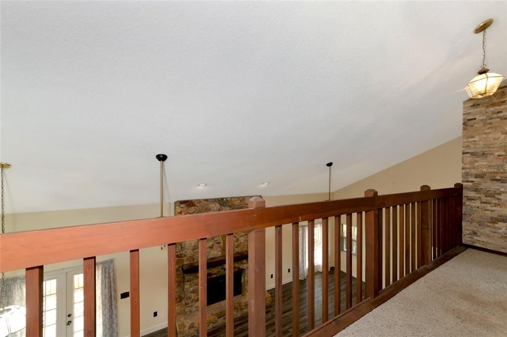 Upstairs view overlooking main living area