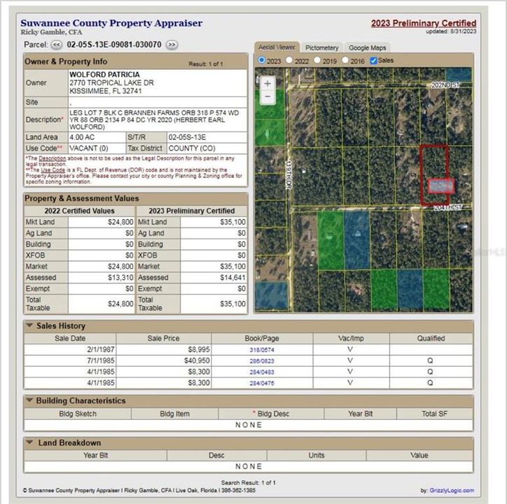 For Sale: $55,000 (4.00 acres)