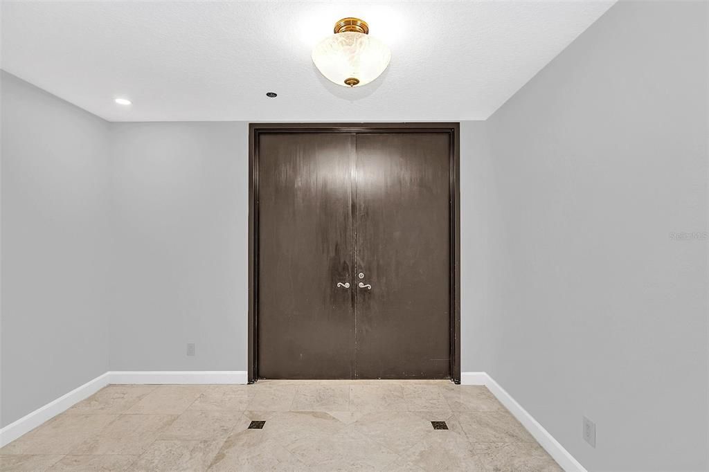 Elevator drops you to your front foyer directly into your personal unit. Very secure.