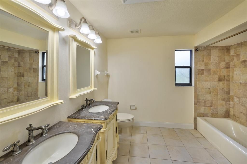 Upstairs guest bathroom