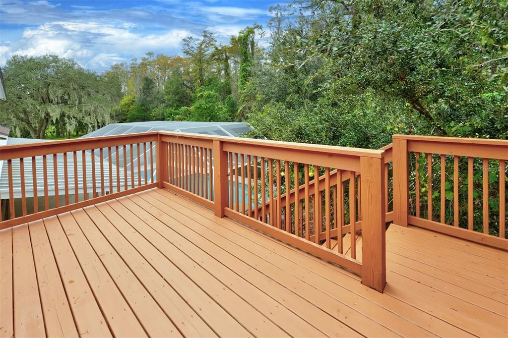 Deck off upstairs living room