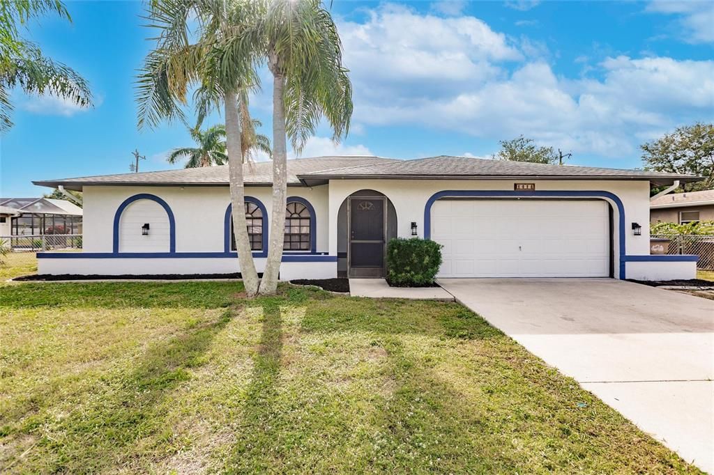 2 car garage and long driveway