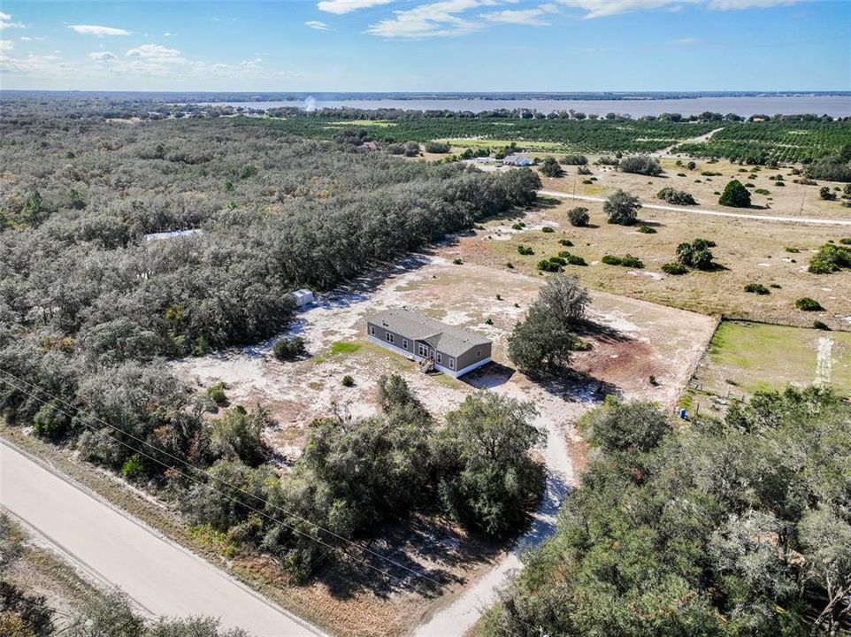 DRONE VIEW LAKE REEDY IN SIGHT