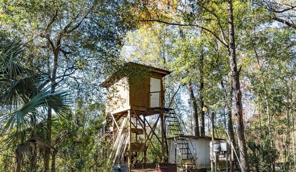 Deer stand with A/C, Shower, and Toilet