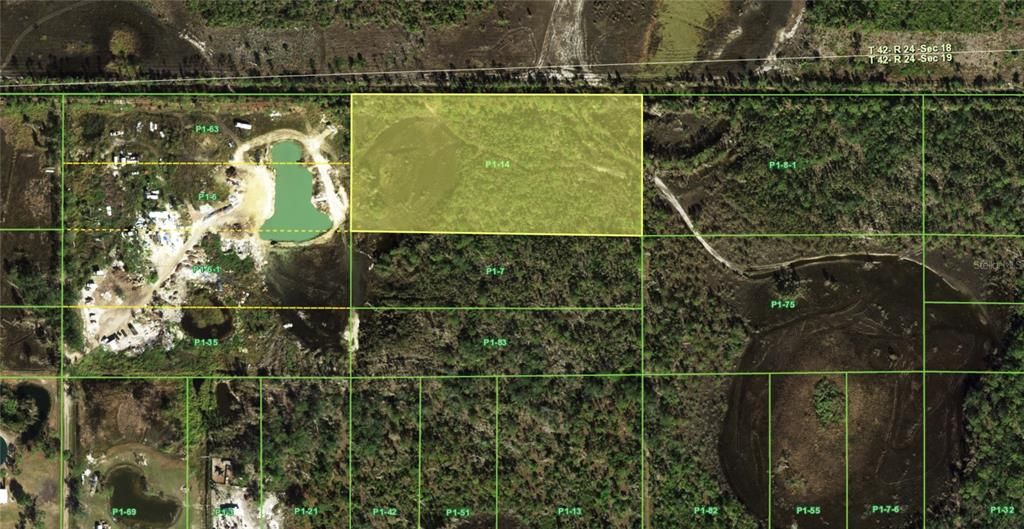 Plat map of five acres