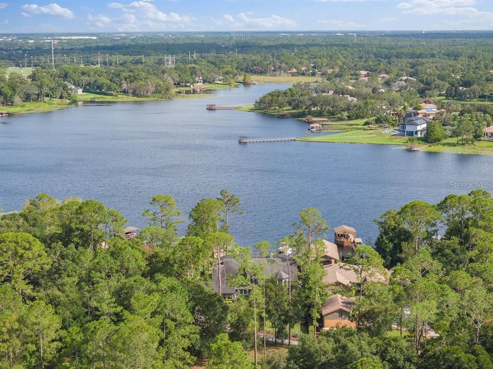 Enjoy seclusion and privacy with expansive, unobstructed lake views of tranquil waters with minimal boating activity.