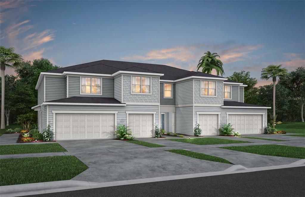 Exterior Design. Artist rendering for this new construction home. Pictures are for illustration purposes only. Elevations, colors and options may vary.