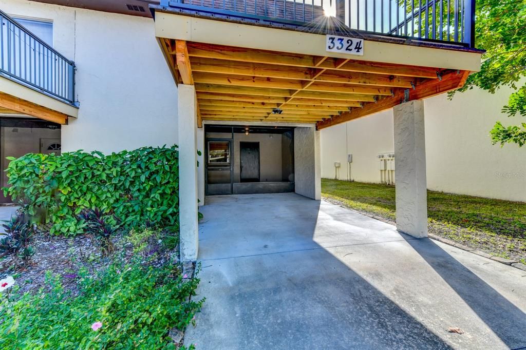 Convenient carport parking.