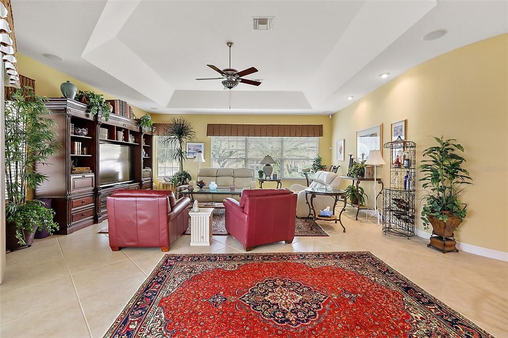 Family room w/tray ceiling