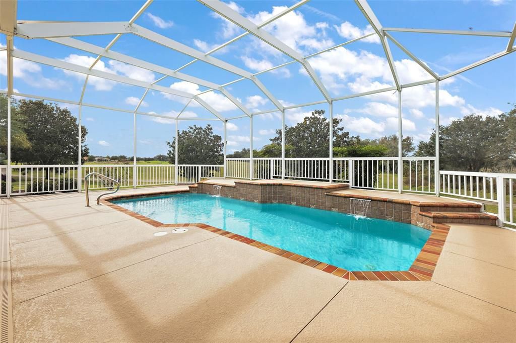 24 x 10 Gunite pool w/tremendous Golf course view