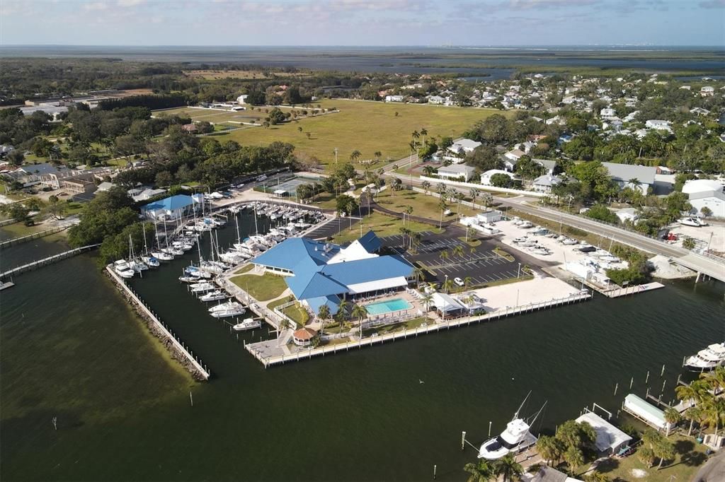 Blue Roofs are the Bradenton Yacht Club (Private) with many amenities such as casual & fine dining and tennis