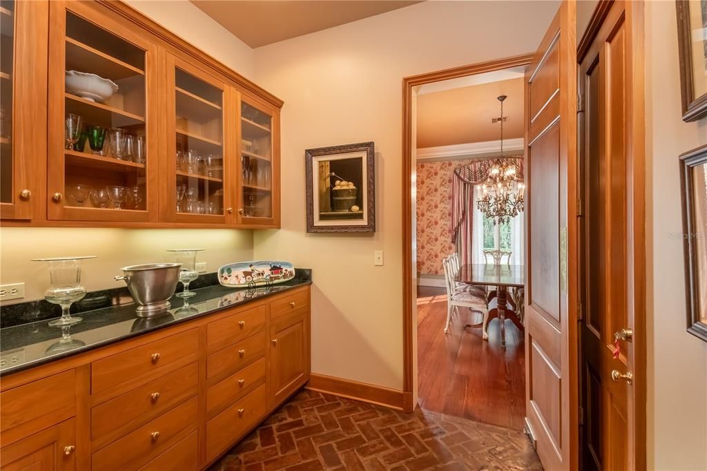 Butler's pantry with ample storage.