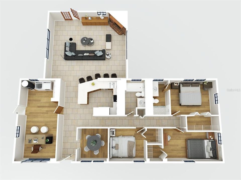 Floorplan staged