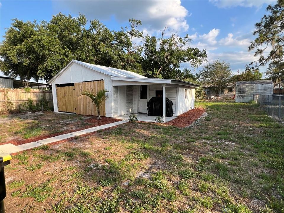 Garage and laundry area.