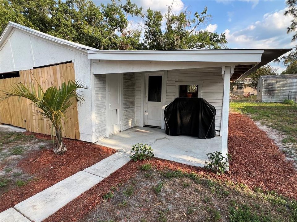 Garage and laundry area.