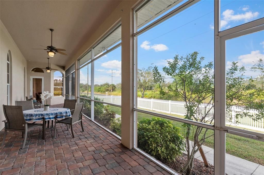 The back lanai is perfect for watching the evening sunsets