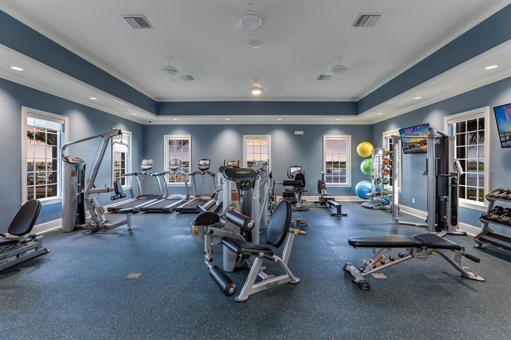 Fitness center at clubhouse