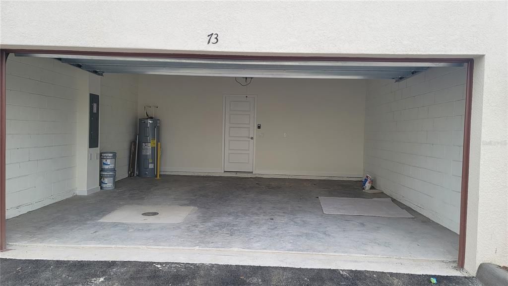 Large rear entry double garage.
