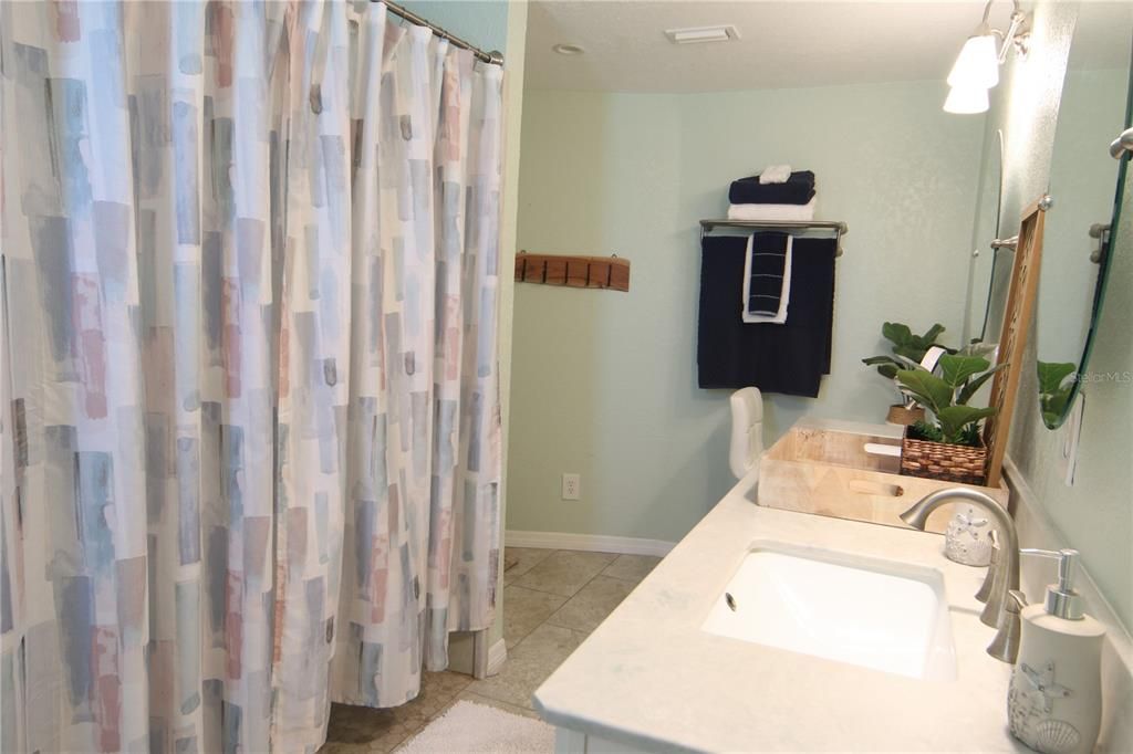 This bathroom is also accessible from garage.
